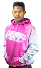 Load image into Gallery viewer, PinkToeInk White and Pink Hoodie