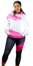 Load image into Gallery viewer, PinkToeInk White and Pink Hoodie