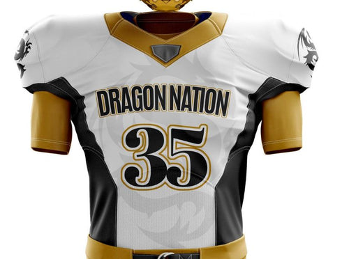 White Football Jersey (black numbers)